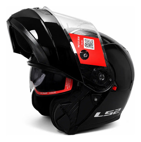 Casco Ls2 Ff908 Negro Brillante Rebatible – foto 3