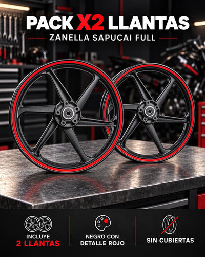 Llantas Para Zanella Sapucai Full 125 200 Set X2 – foto 3