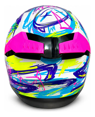 Casco Ls2 Ff808 Scratches White Purple – foto 6
