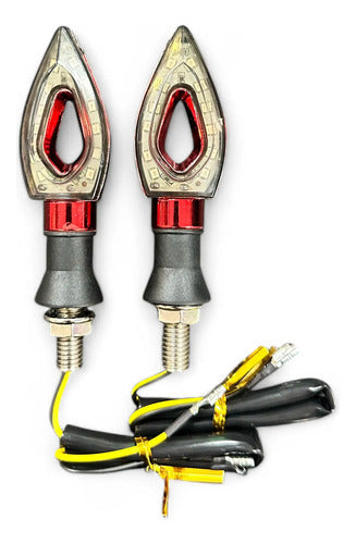 Señalero Led Lagrima Rojo Setx2 Universal