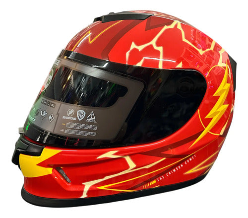 Casco De Niño  Rojo  Flash  Dc Comics Original