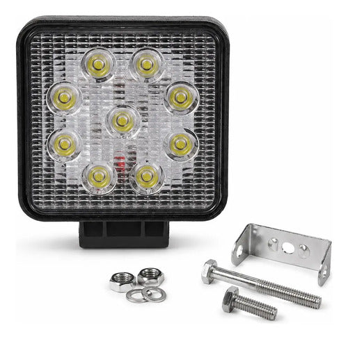 Faro Caminero Universal Cuadrado Para Auto/moto