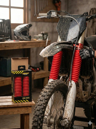 Fuelle Horquilla Circuit Roja Para Motocross